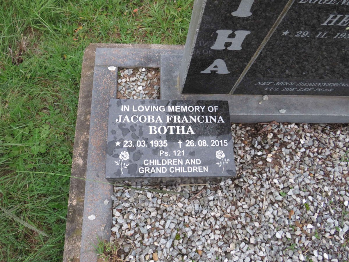 BOTHA Jacoba Francina 1935-2015