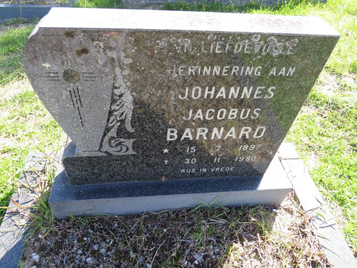 BARNARD Johannes Jacobus 1897-1980