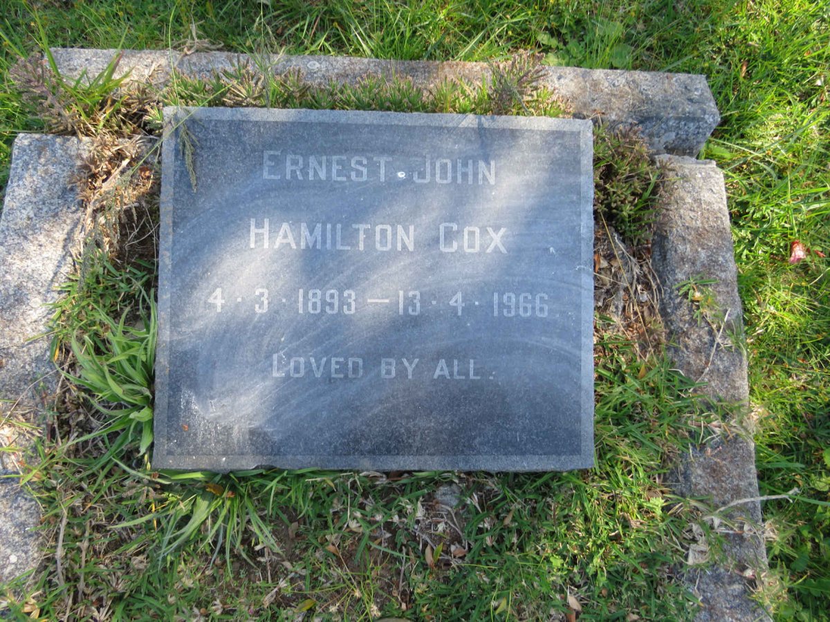 COX Ernest John, HAMILTON 1893-1966