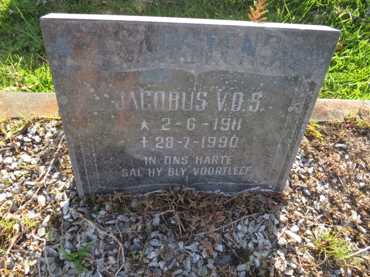 CARSTENS Jacobus V.D.S. 1911-1990