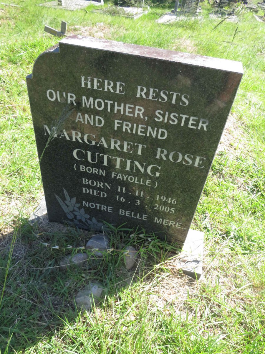 CUTTING Margaret Rose FAYOLLE 1946-2005