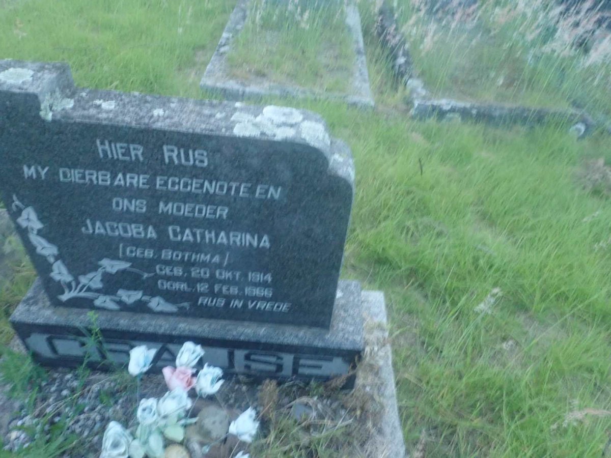 CRAUSE Jacoba Catharina nee BOTHMA 1914-1966