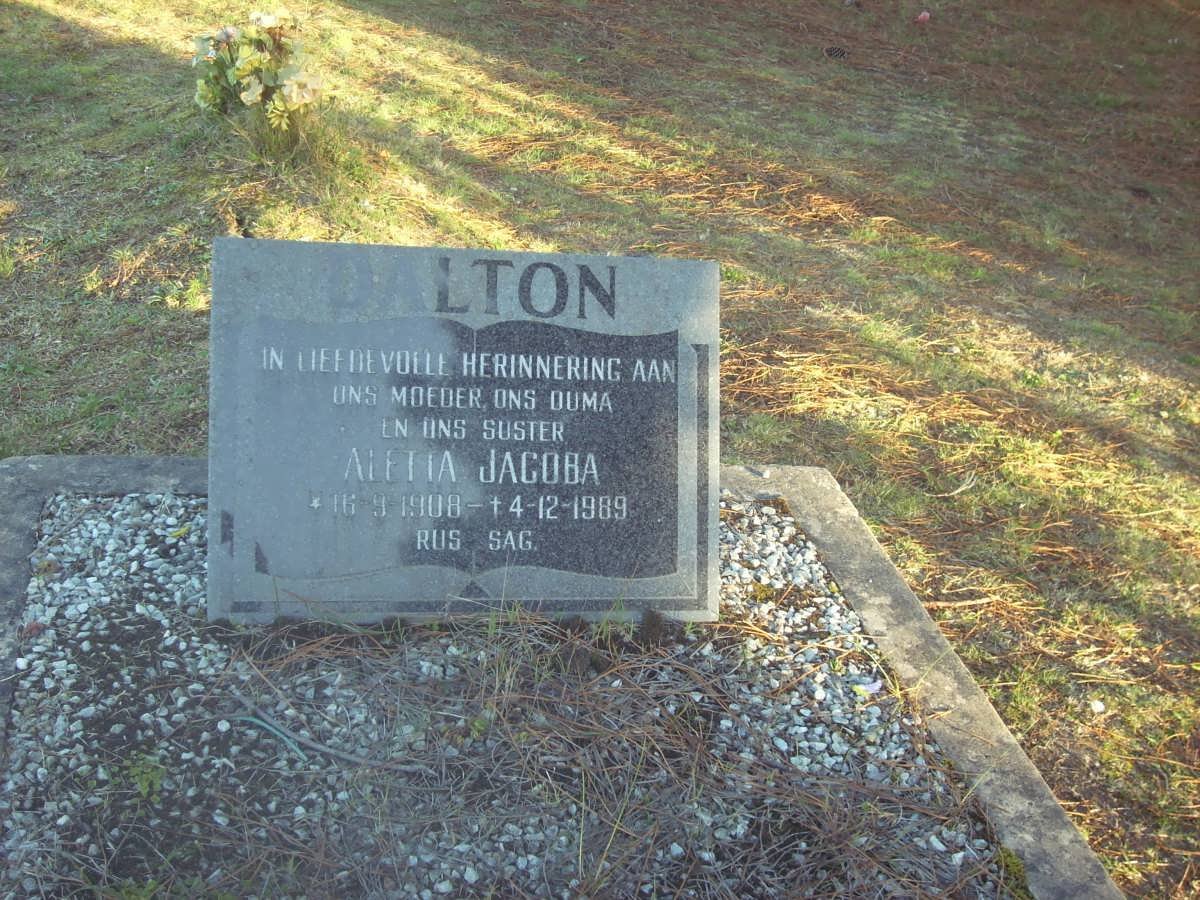 DALTON Aletta Jacoba 1908-1989