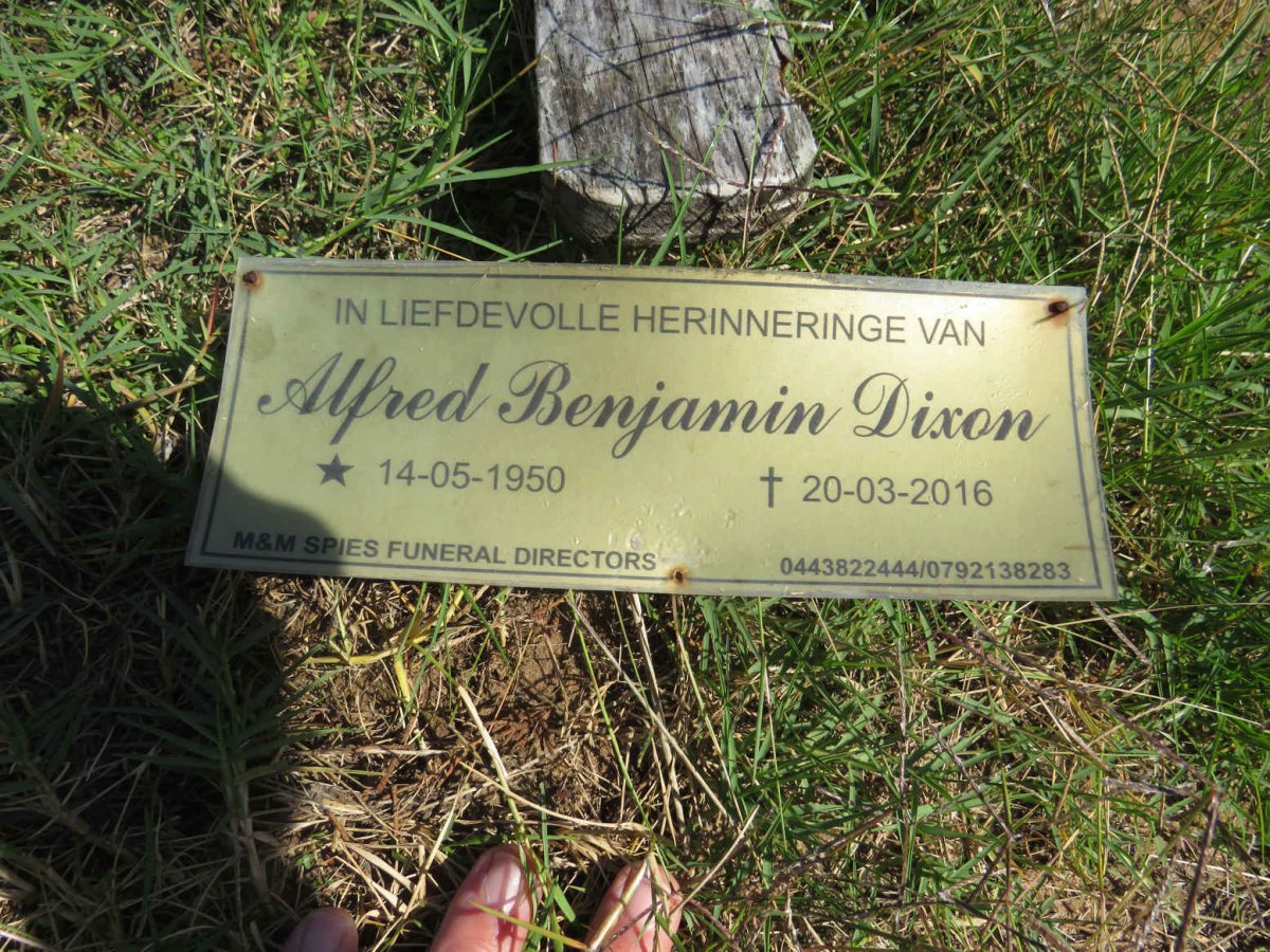 DIXON Alfred Benjamin 1950-2016