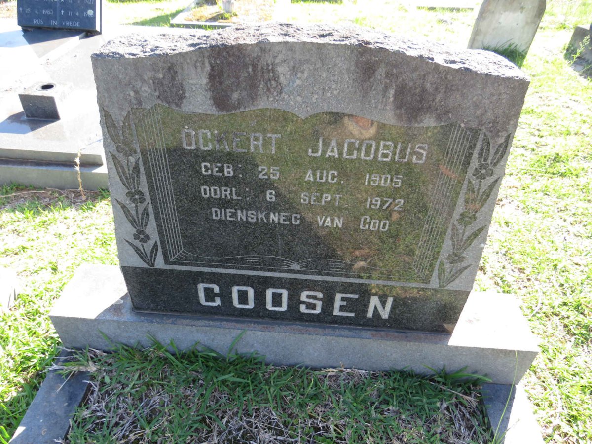 GOOSEN Ockert Jacobus 1905-1972