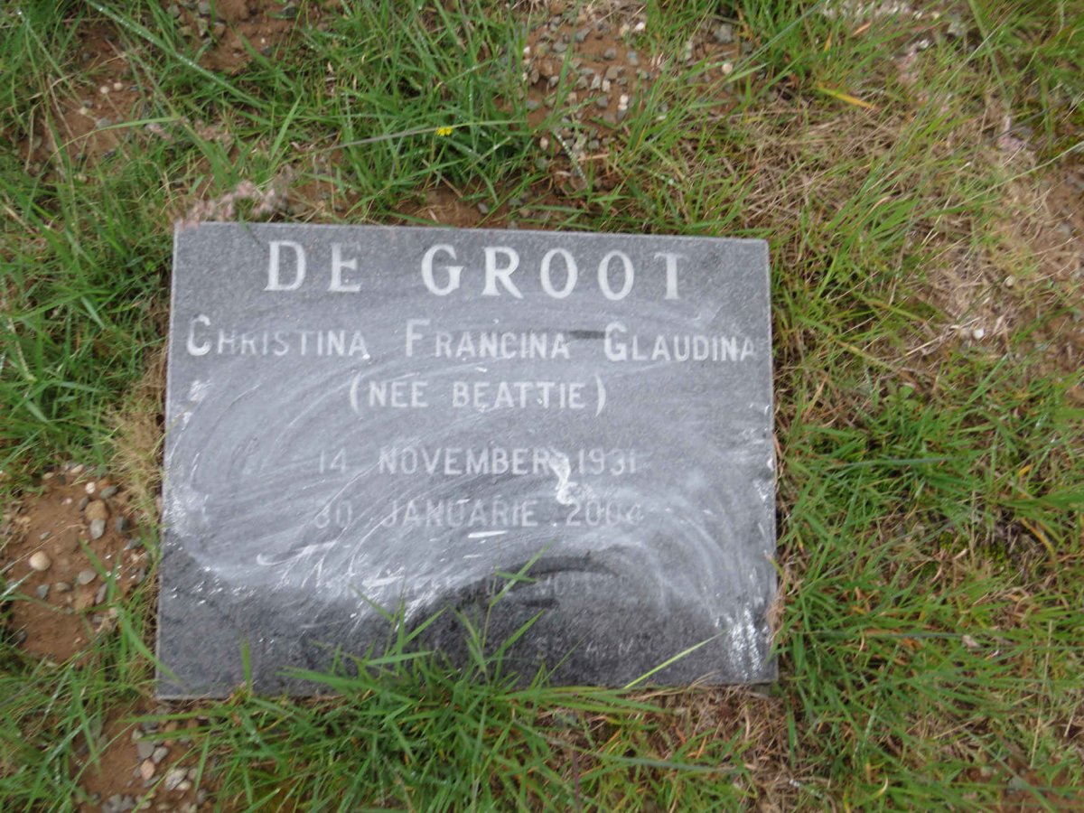 GROOT Christina Francina Glaudina, de nee BEATTIE 1931-2004