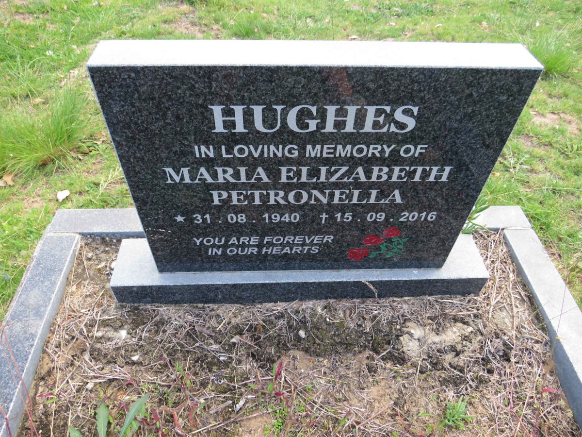 HUGHES Maria Elizabeth Petronella 1940-2016