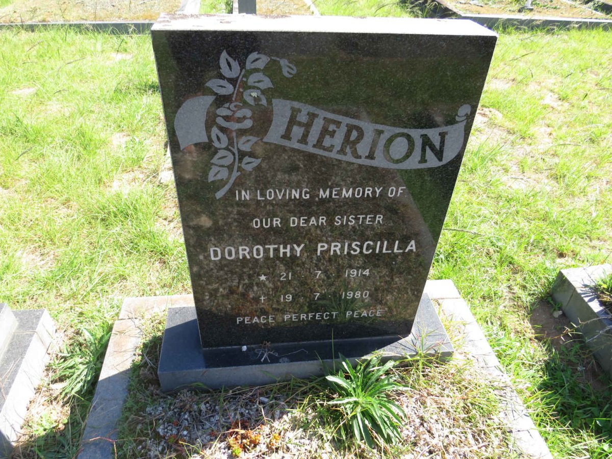 HERION Dorothy Priscilla 1914-1980