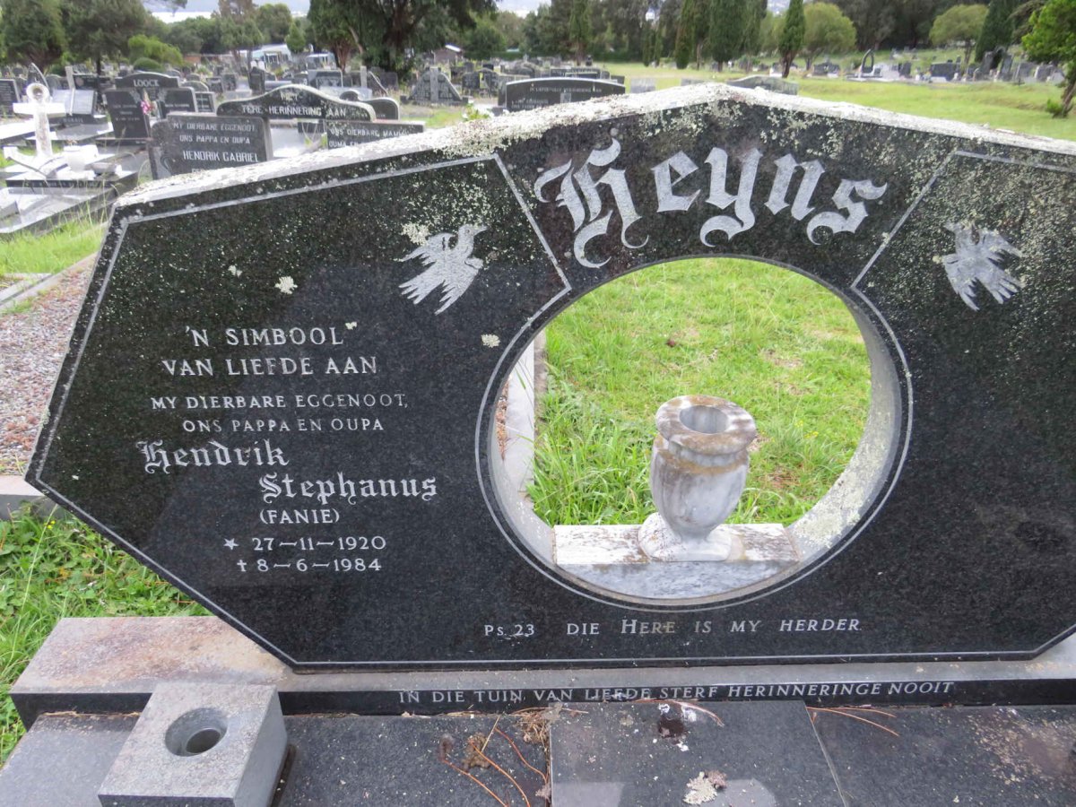 HEYNS Hendrik Stephanus 1920-1984