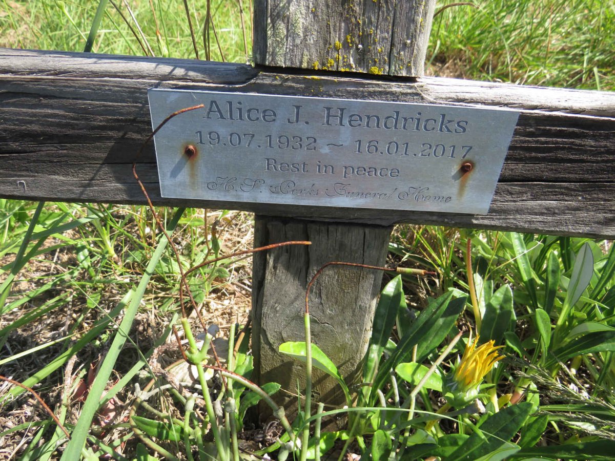 HENDRICKS Alice J. 1932-2017