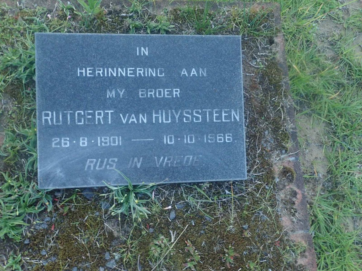 HUYSSTEEN Rutgert, van 1901-1966