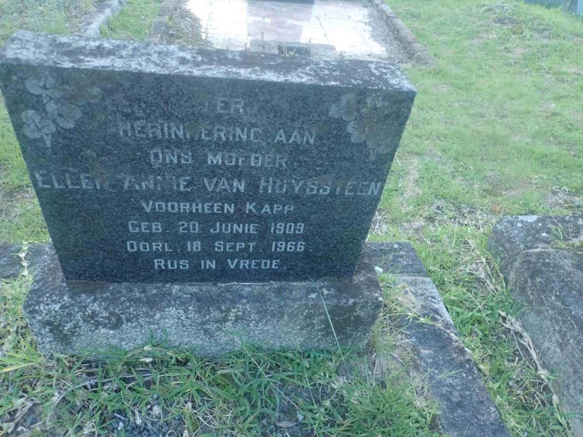 HUYSSTEEN Ellen Annie, van voorheen KAPP 1909-1966