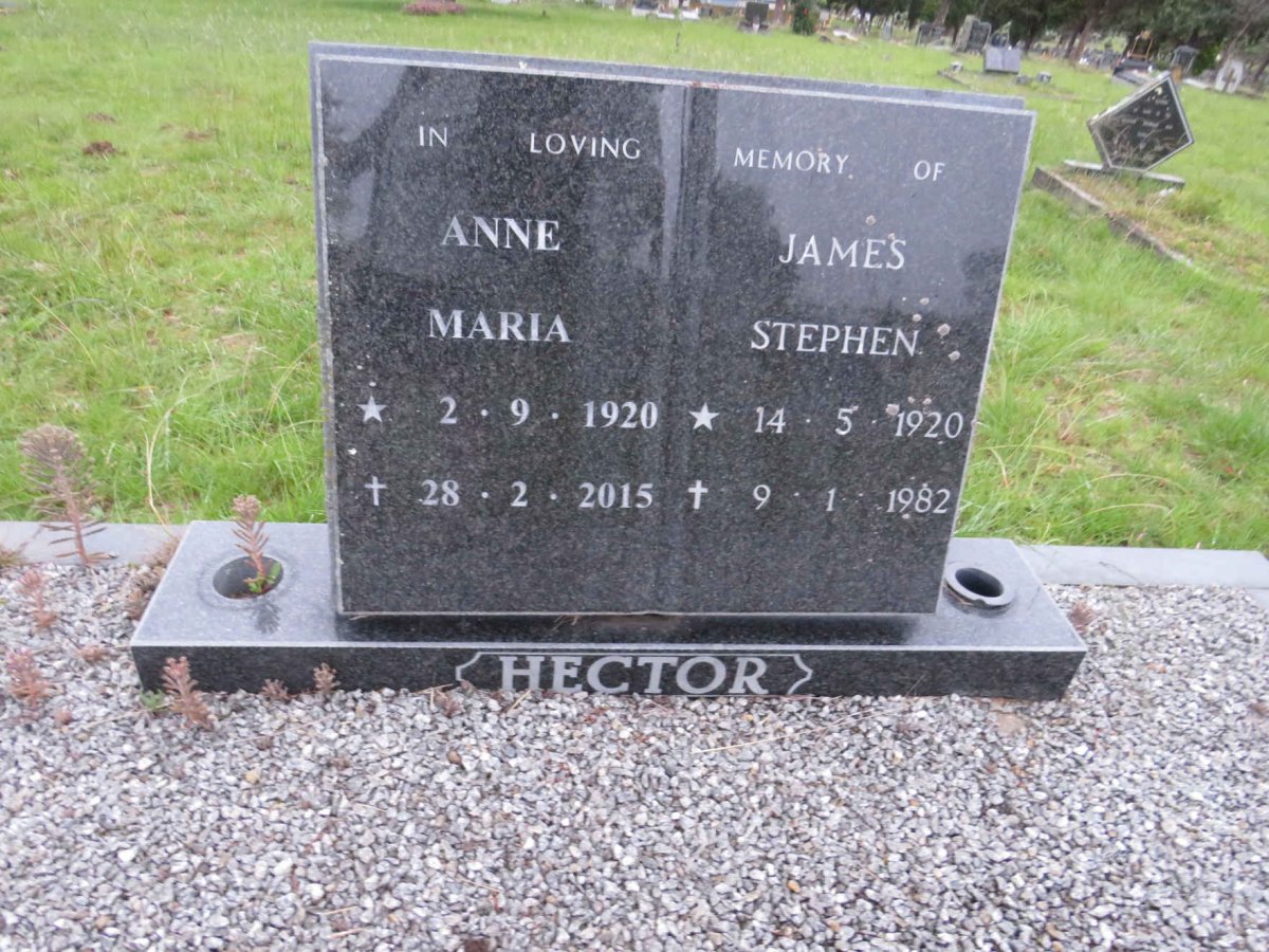 HECTOR James Stephen 1920 -1982 & Anne Maria 1920-2015