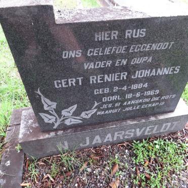JAARSVELDT Gert Renier Johannes, van 1884-1969