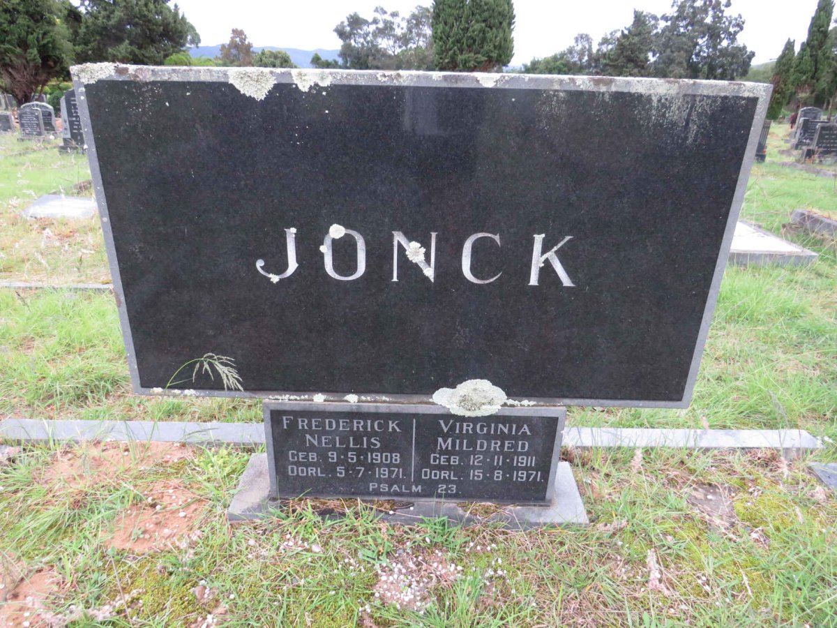 JONCK Frederick Nellis 1908-1971 & Virginia Mildred 1911-1971