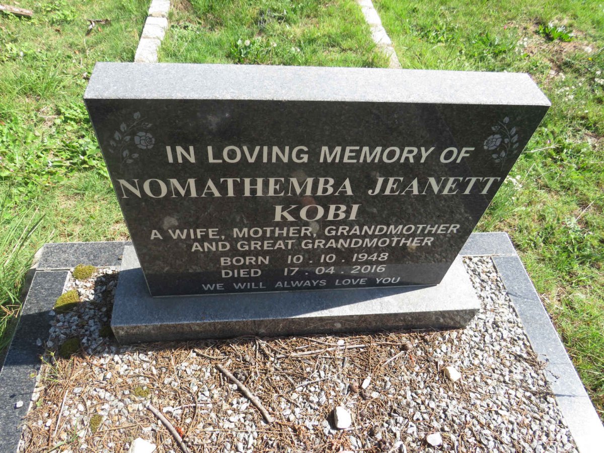 KOBI Nomathemba Jeanett 1948-2016