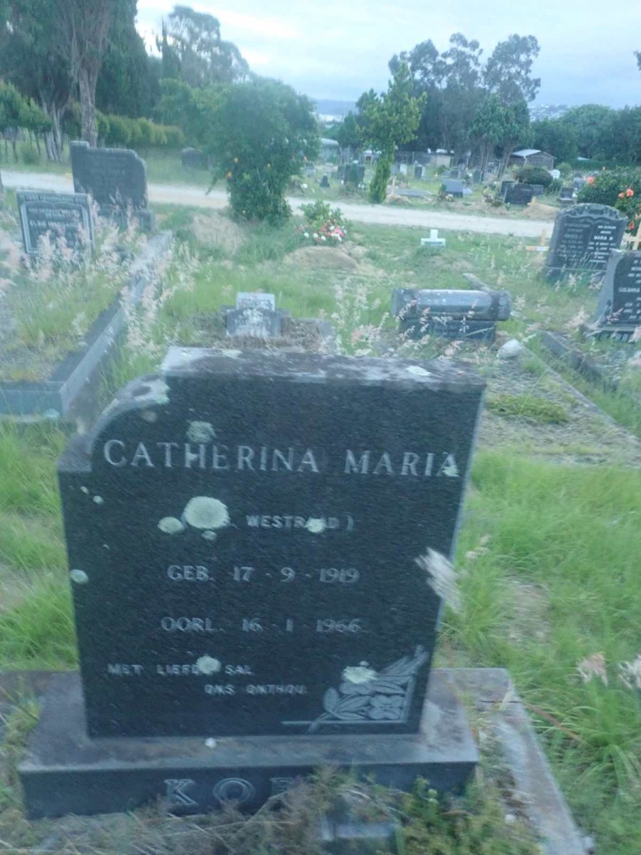 KO? Catherina Maria nee WESTRAAD 1919-1966