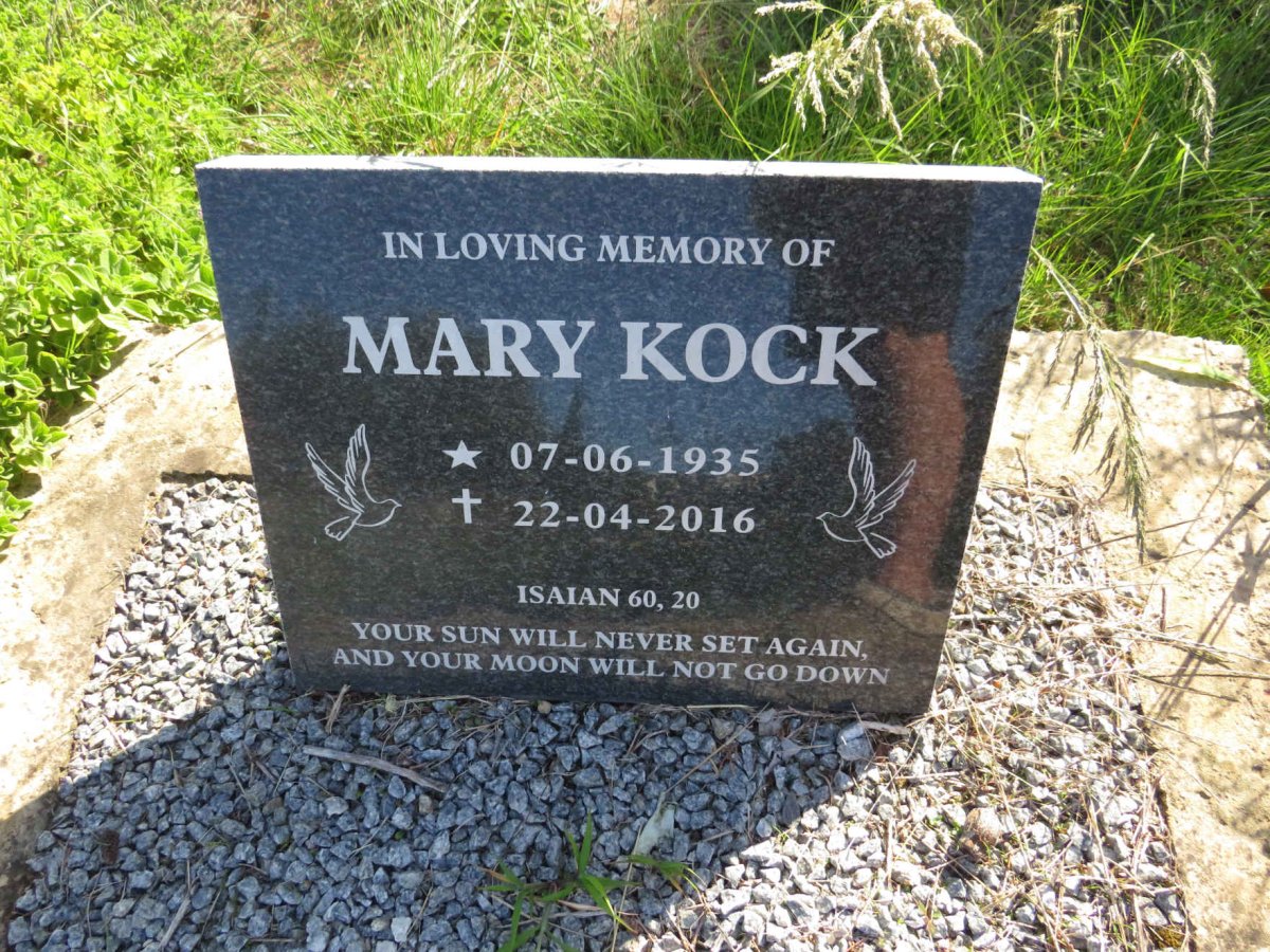 KOCK Mary 1935-2016