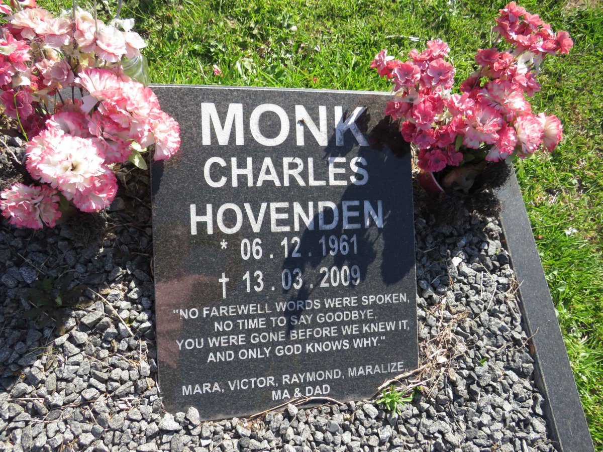 MONK Charles Hovenden 1961-2009