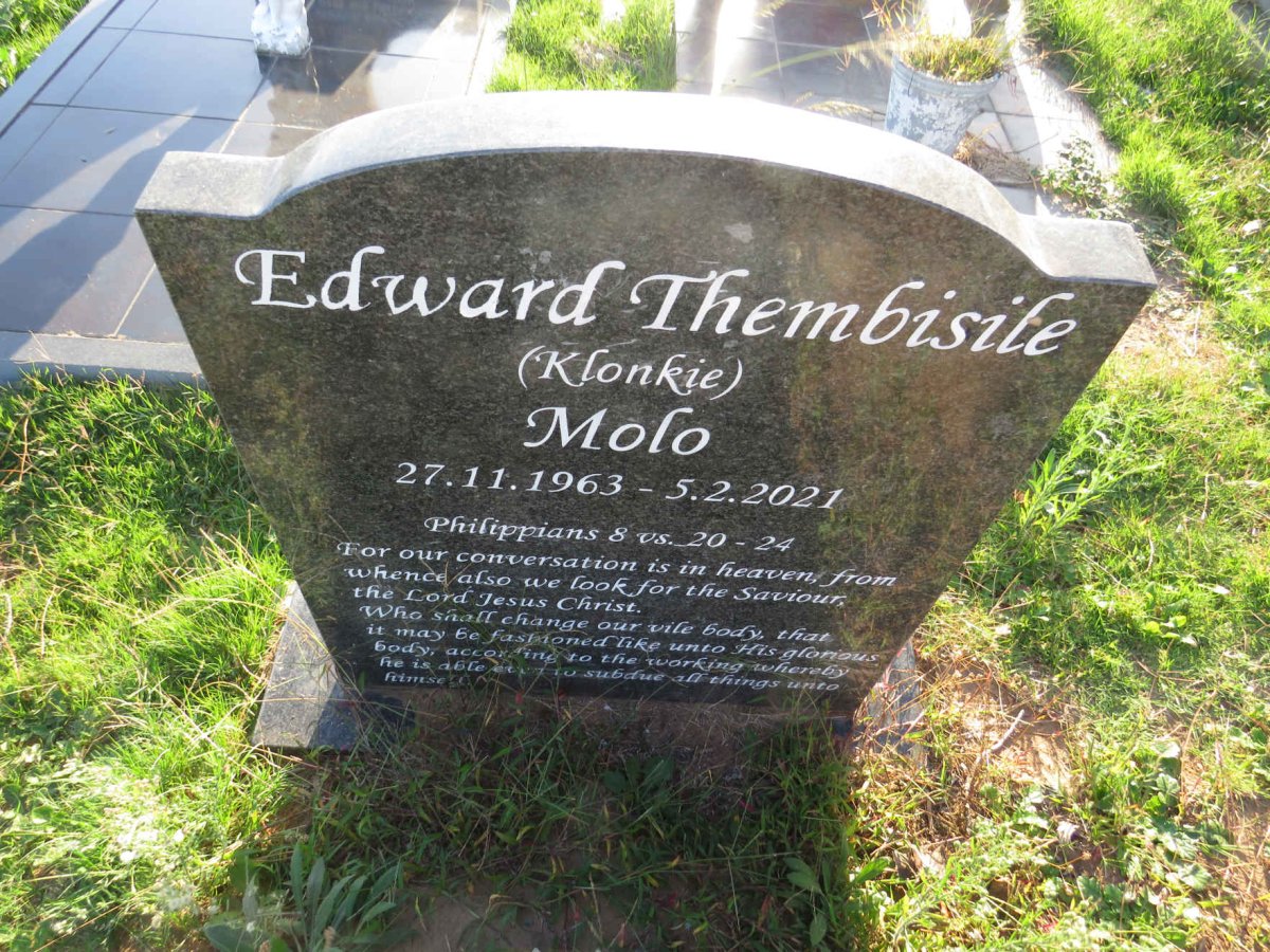 MOLO Edward Thembisile 1963-2021