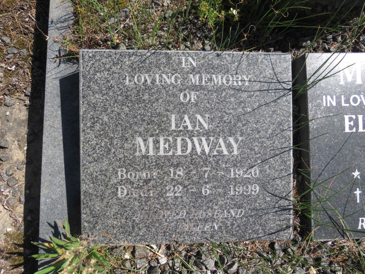 MEDWAY Ian 1920-1999 &amp; Elizabeth Mary 1927-2012