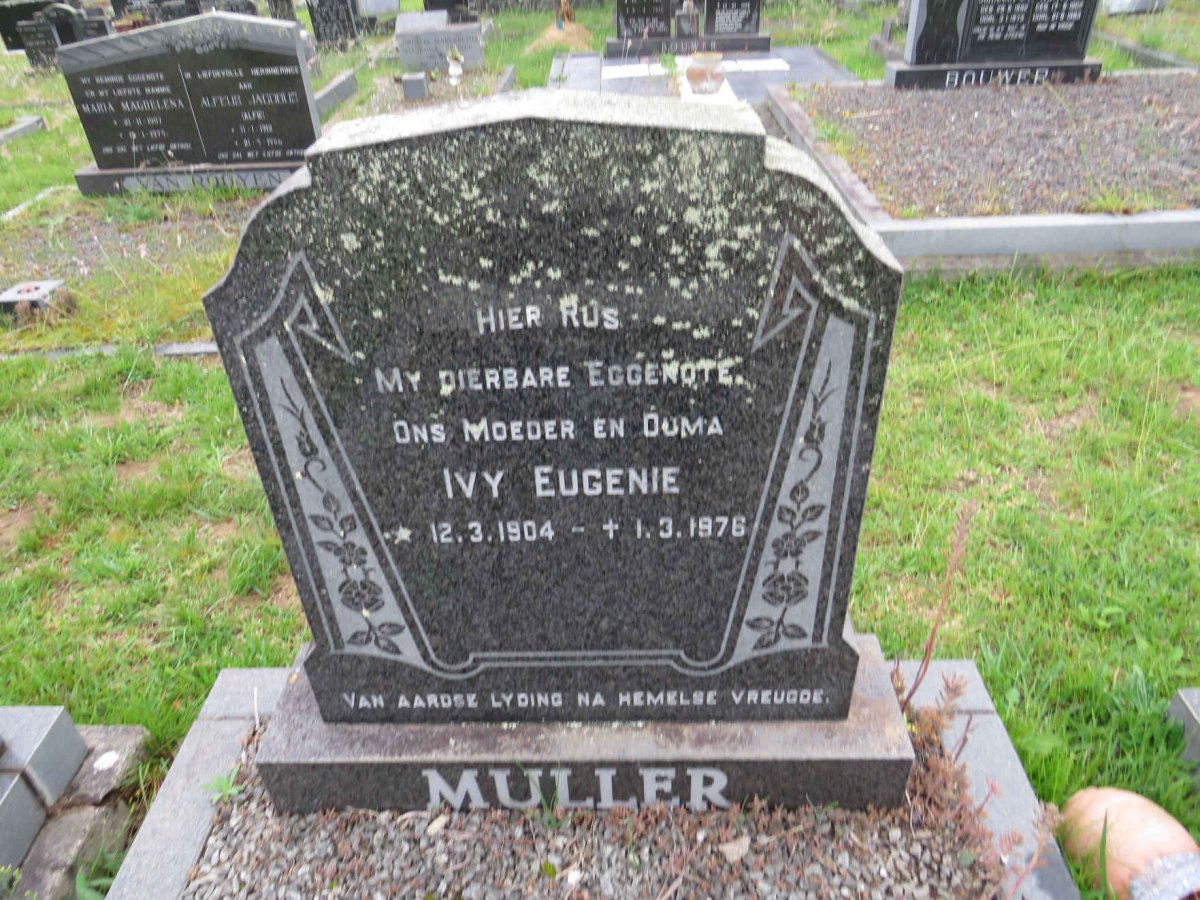 MULLER H.G.G.D. 1903-1976 & Ivy Eugenie 1904-1976 :: WITHERS Mercia Adeline 1930-2006 _1
