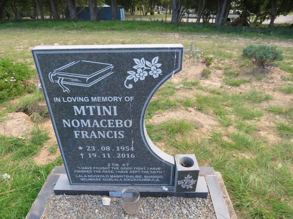 MTINI Nomacebo Francis 1954-2016
