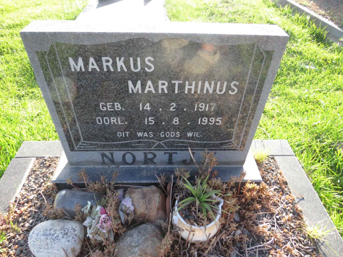 NORTJE Markus Marthinus 1917-1995