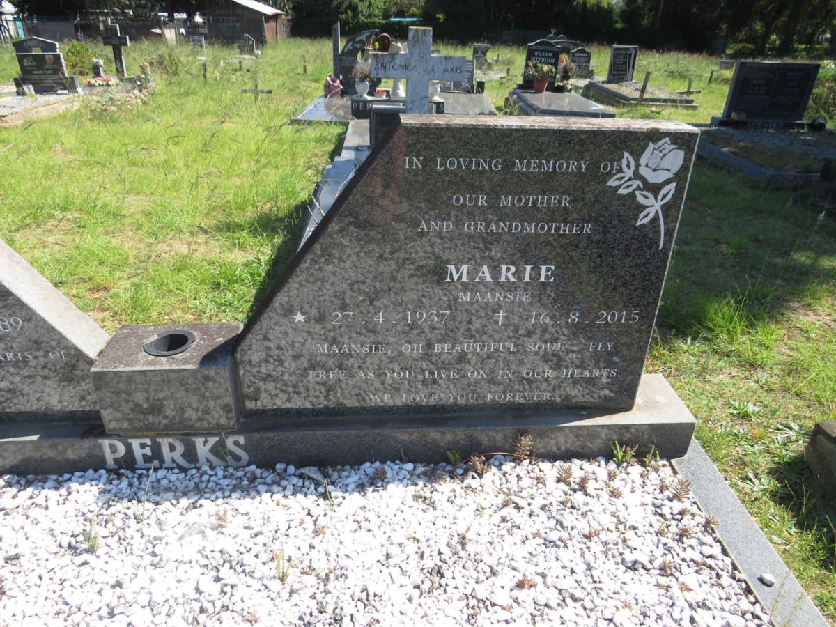 PERKS William Gerald 1931-1989 &amp; Marie 1937-2015