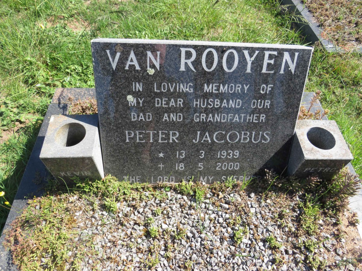 ROOYEN Peter Jacobus, van 1939-2000