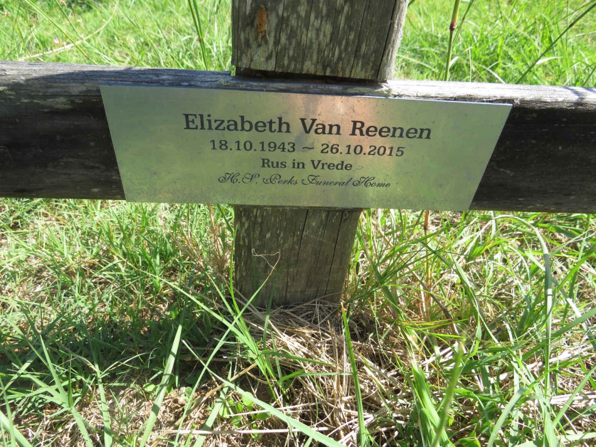 REENEN Elizabeth, van 1943-2015