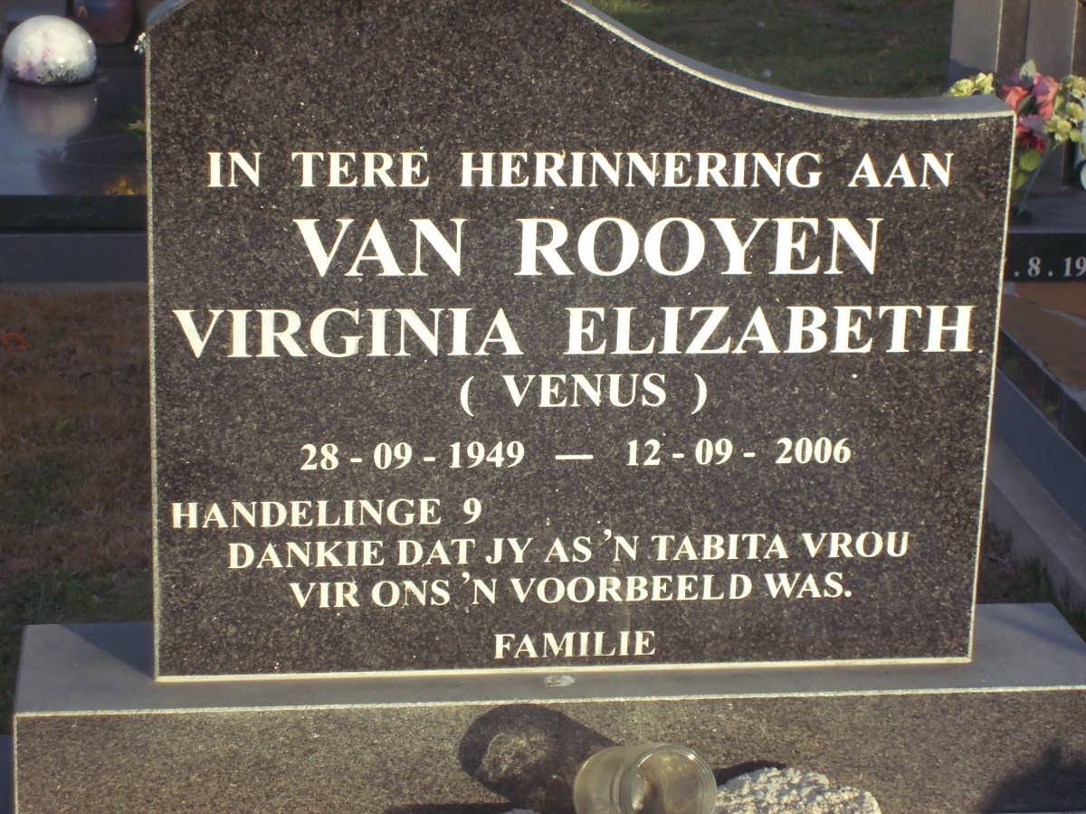 ROOYEN Virginia Elizabeth, van 1949-2006