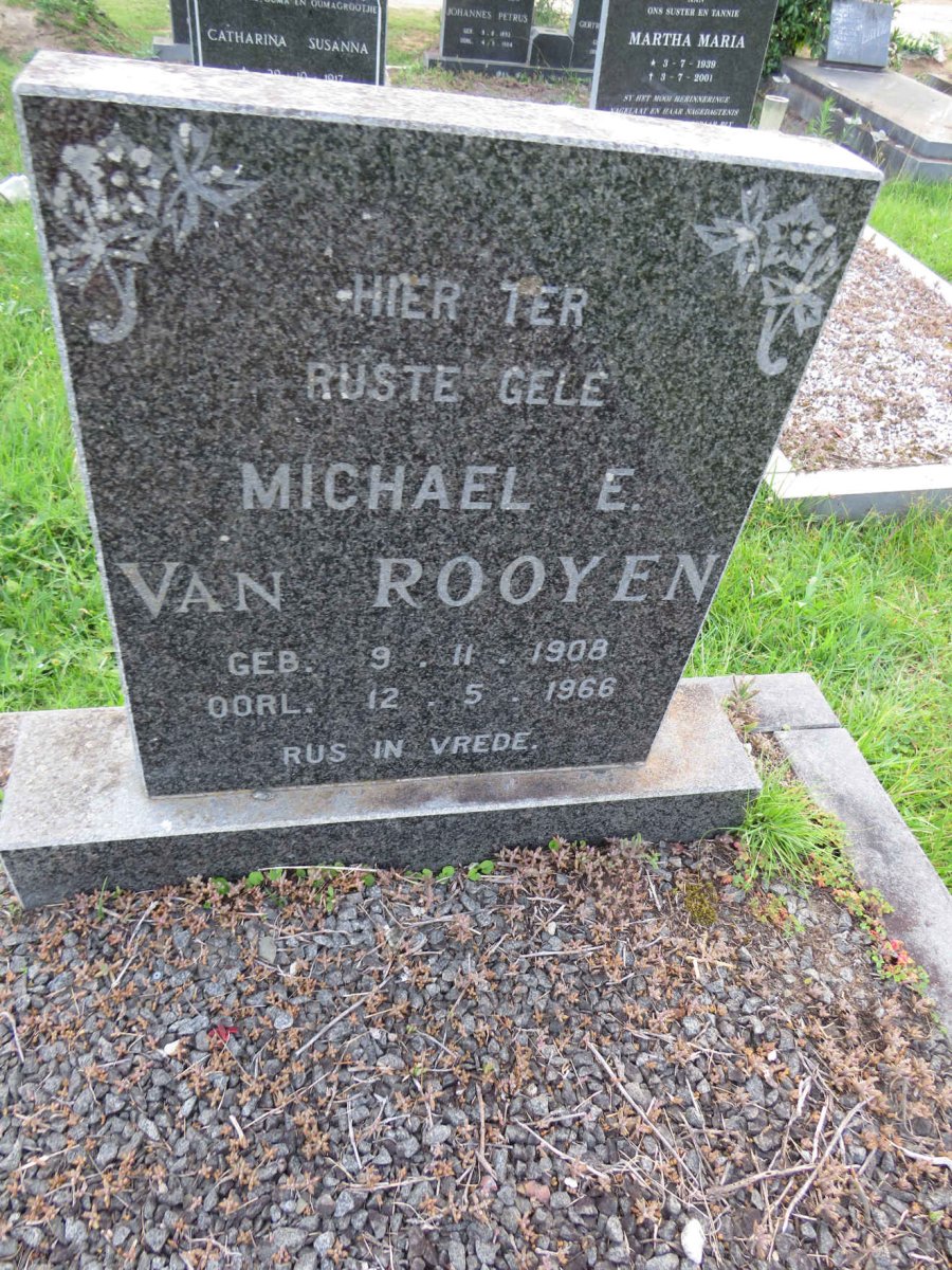 ROOYEN Michael E., van 1908-1966
