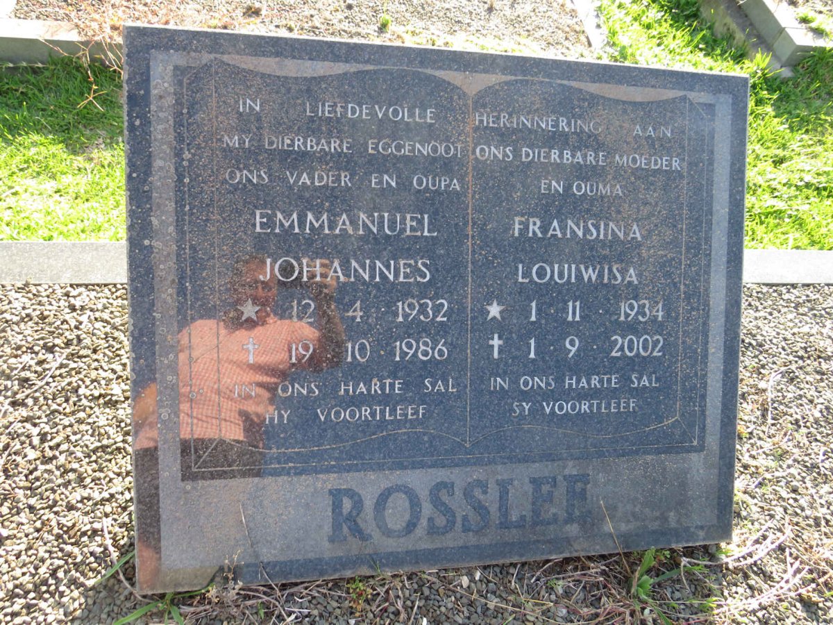 ROSSLEE Emmanuel Johannes 1932-1986 &amp; Fransina Louiwisa 1934-2002