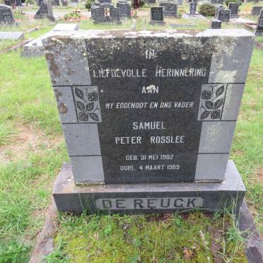 REUCK Samuel Peter Rosslee, de 1902-1969