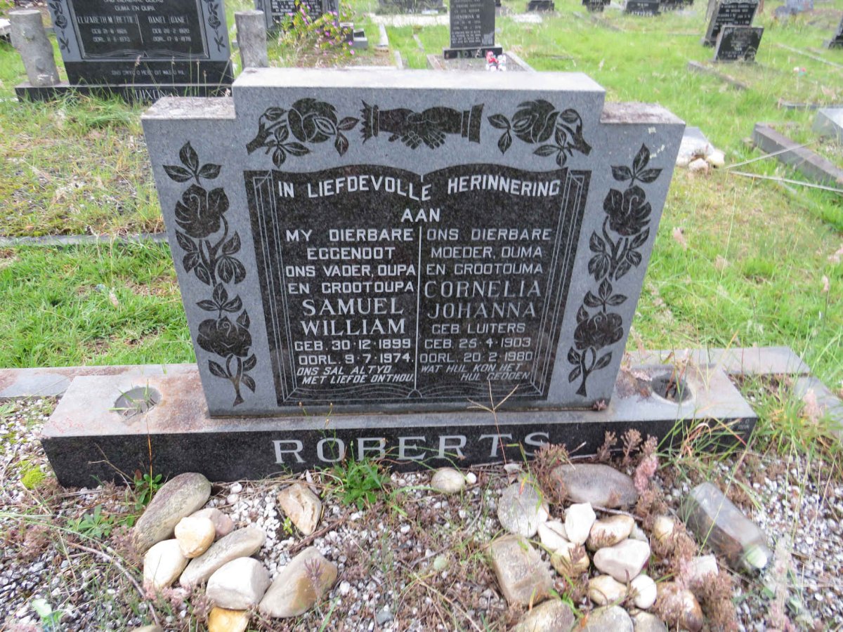 ROBERTS Samuel William 1899-1974 & Cornelia Johanna LUITERS 1903-1980