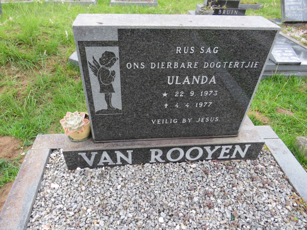 ROOYEN Ulanda, van 1973-1977