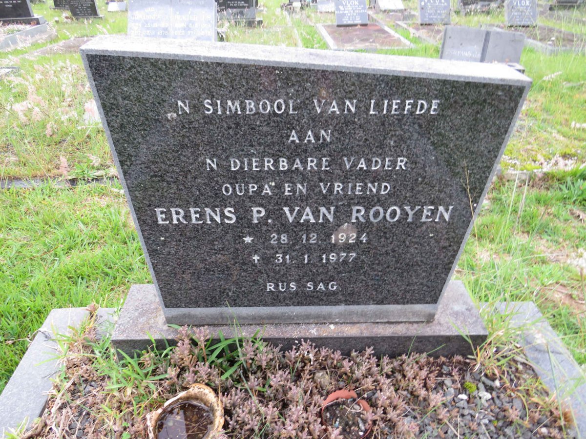 ROOYEN Erens P., van 1924-1977