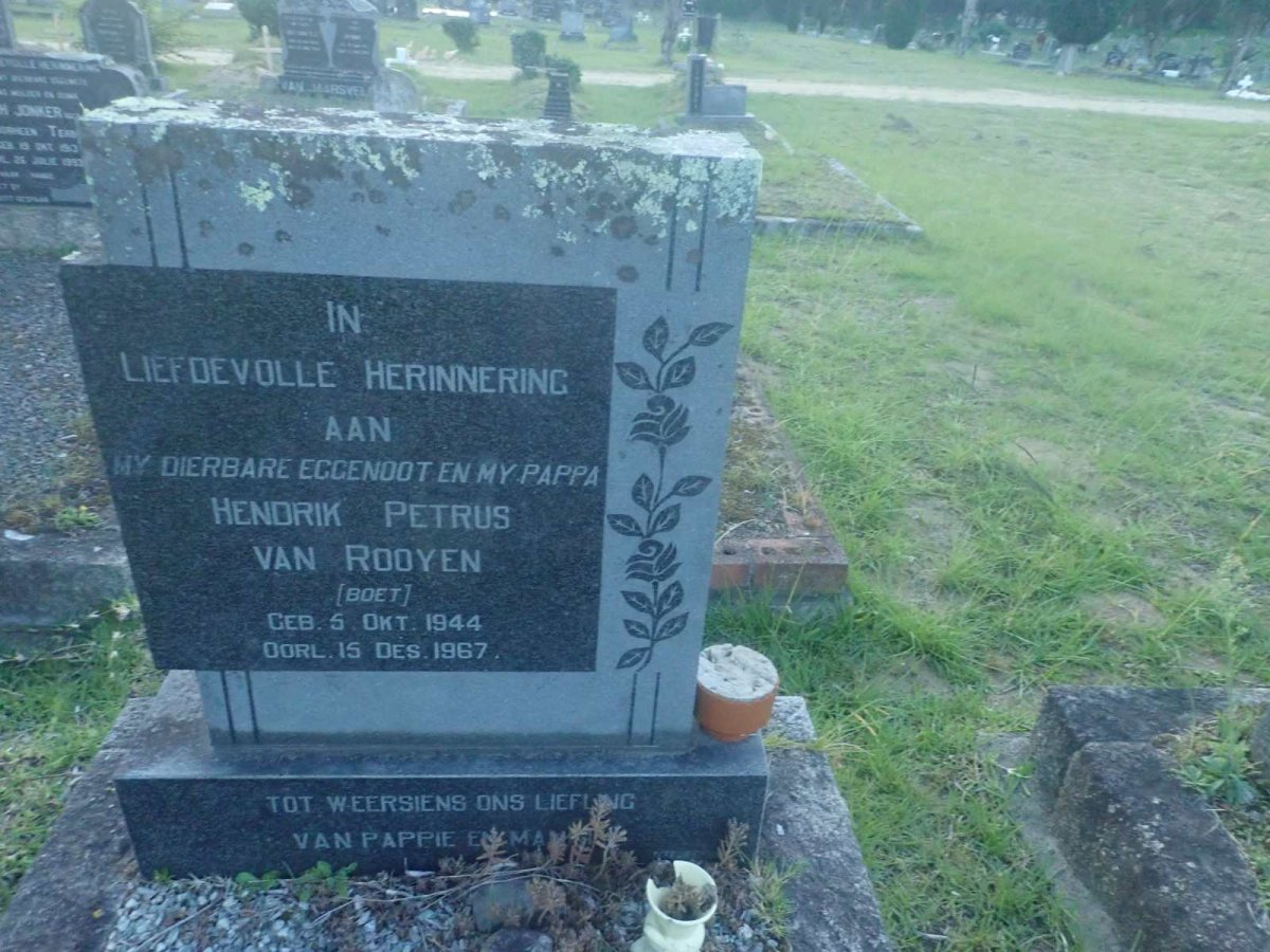 ROOYEN Hendrik Petrus, van 1944-1967