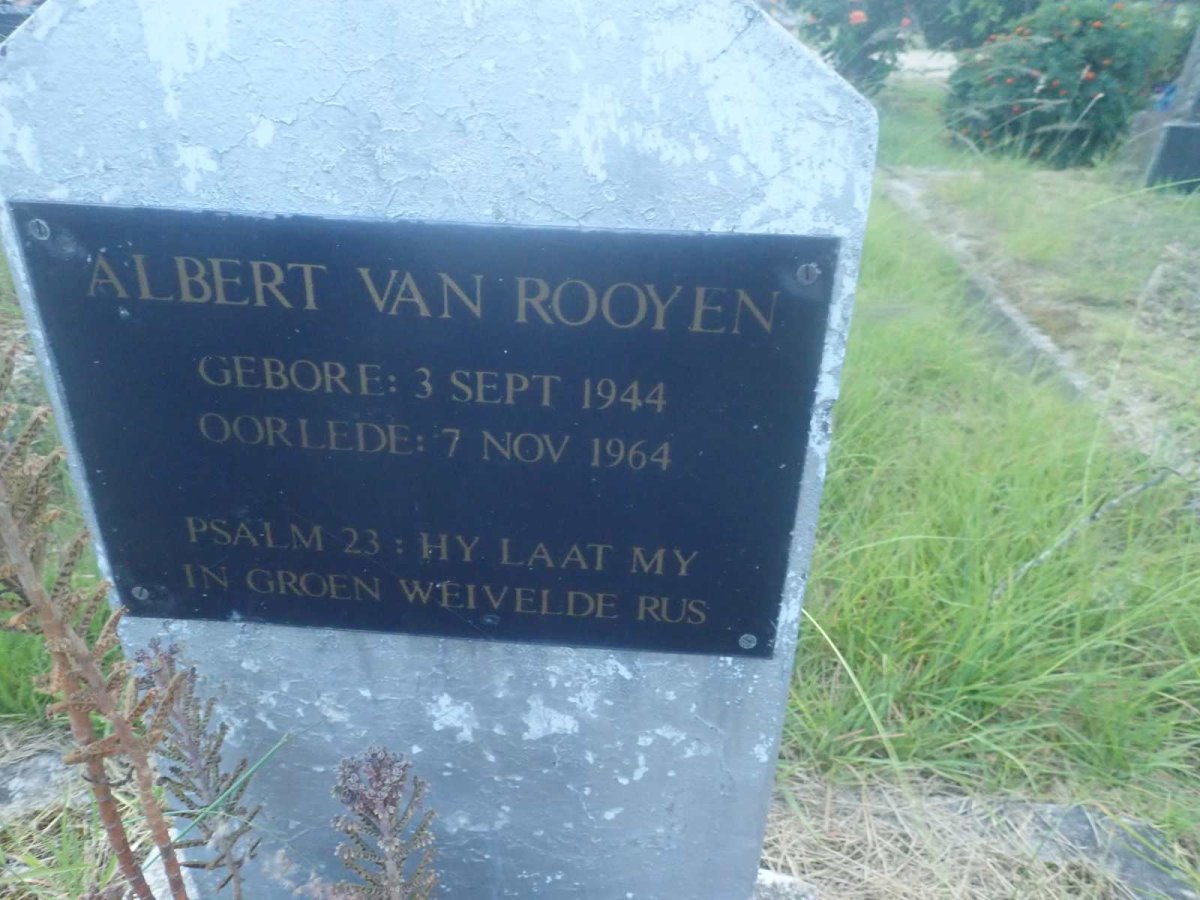 ROOYEN Albert, van 1944-1964
