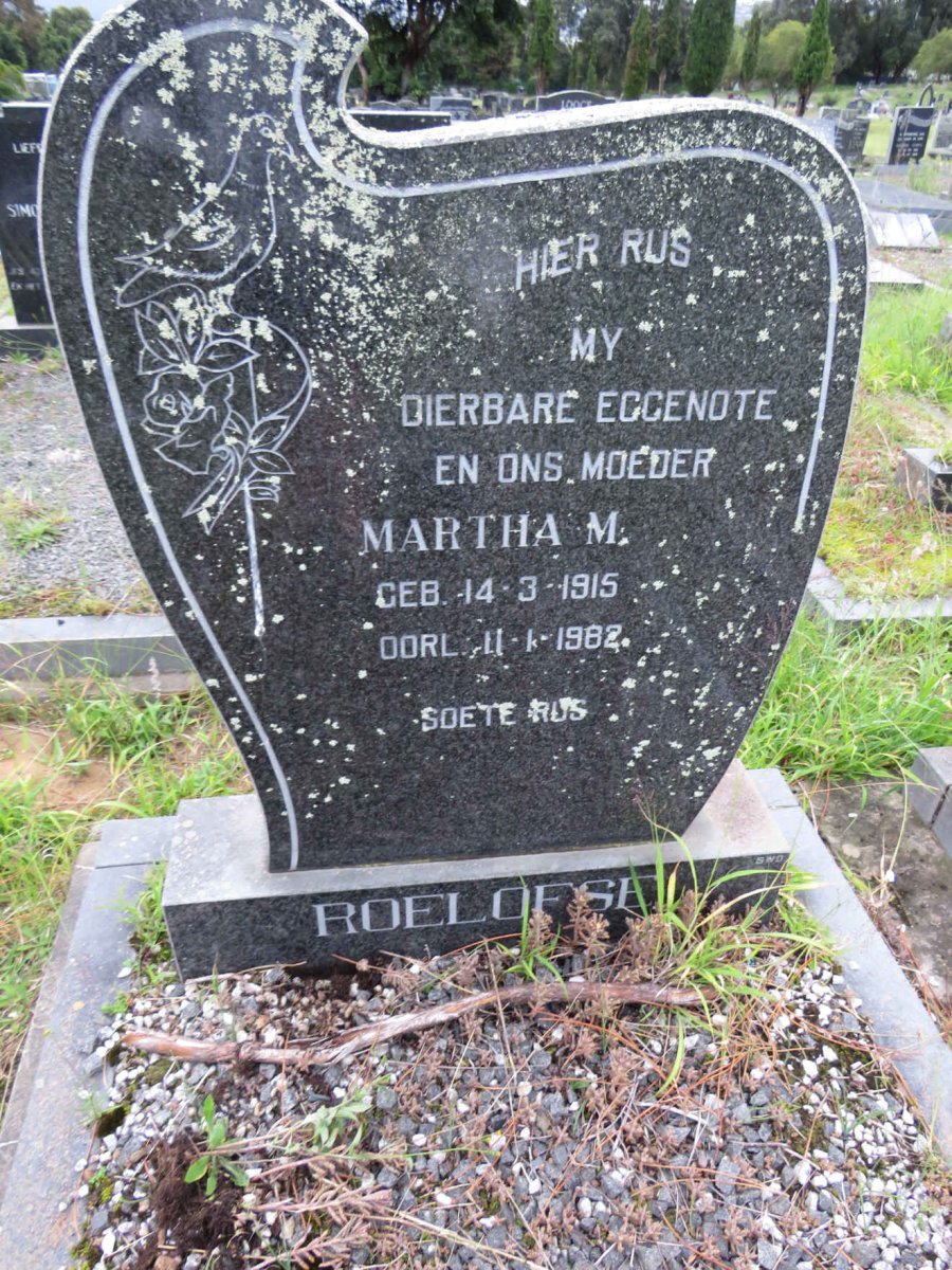 ROELOFSE Martha M. 1915-1982