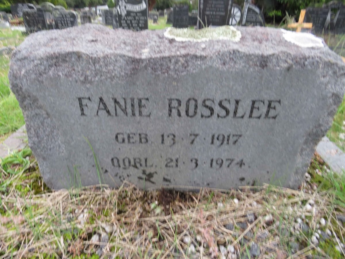 ROSSLEE Fanie 1917-1974