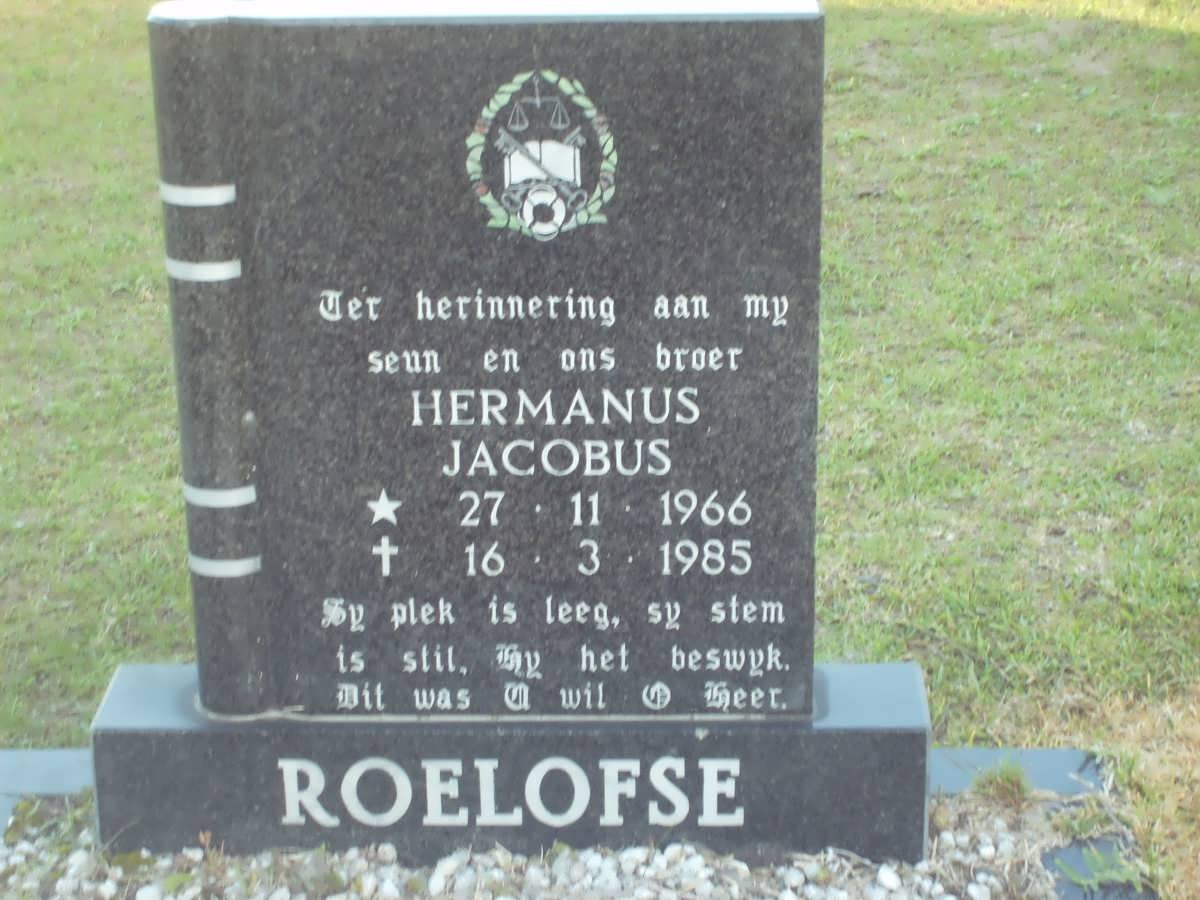 ROELOFSE Hermanus Jacobus 1966-1985