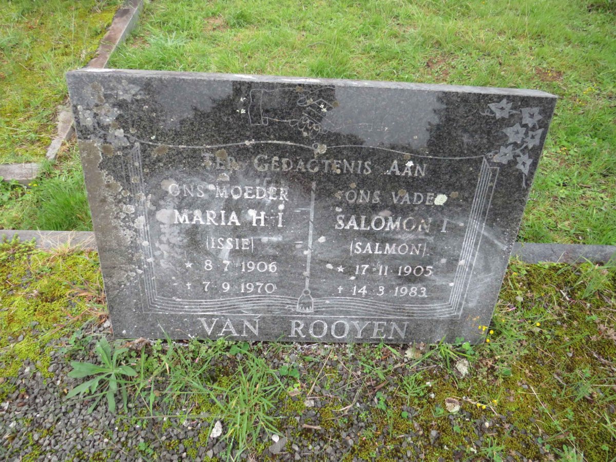 ROOYEN Salomon I., van 1905-1983 & Maria H.I. 1906-1970