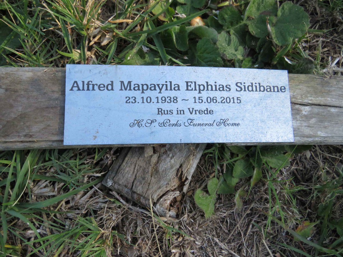 SIDIBANE Alfred Mapayila Elphias 1938-2015