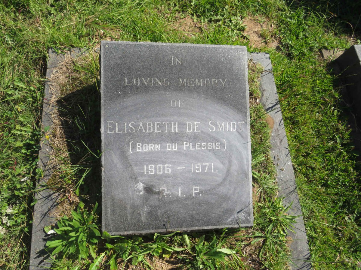 SMIDT Elisabeth, de nee DU PLESSIS 1906-1971