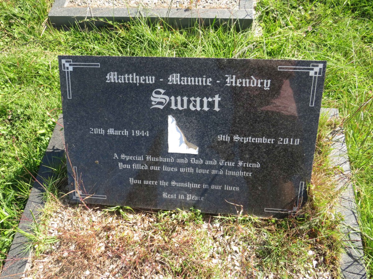SWART Matthew Hendry 1944-2010