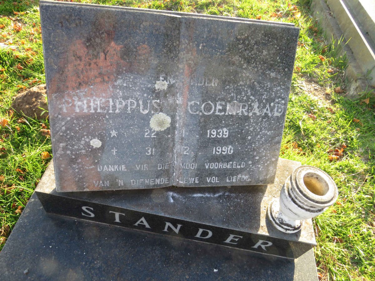 STANDER Philippus Coenraad 1939-1990
