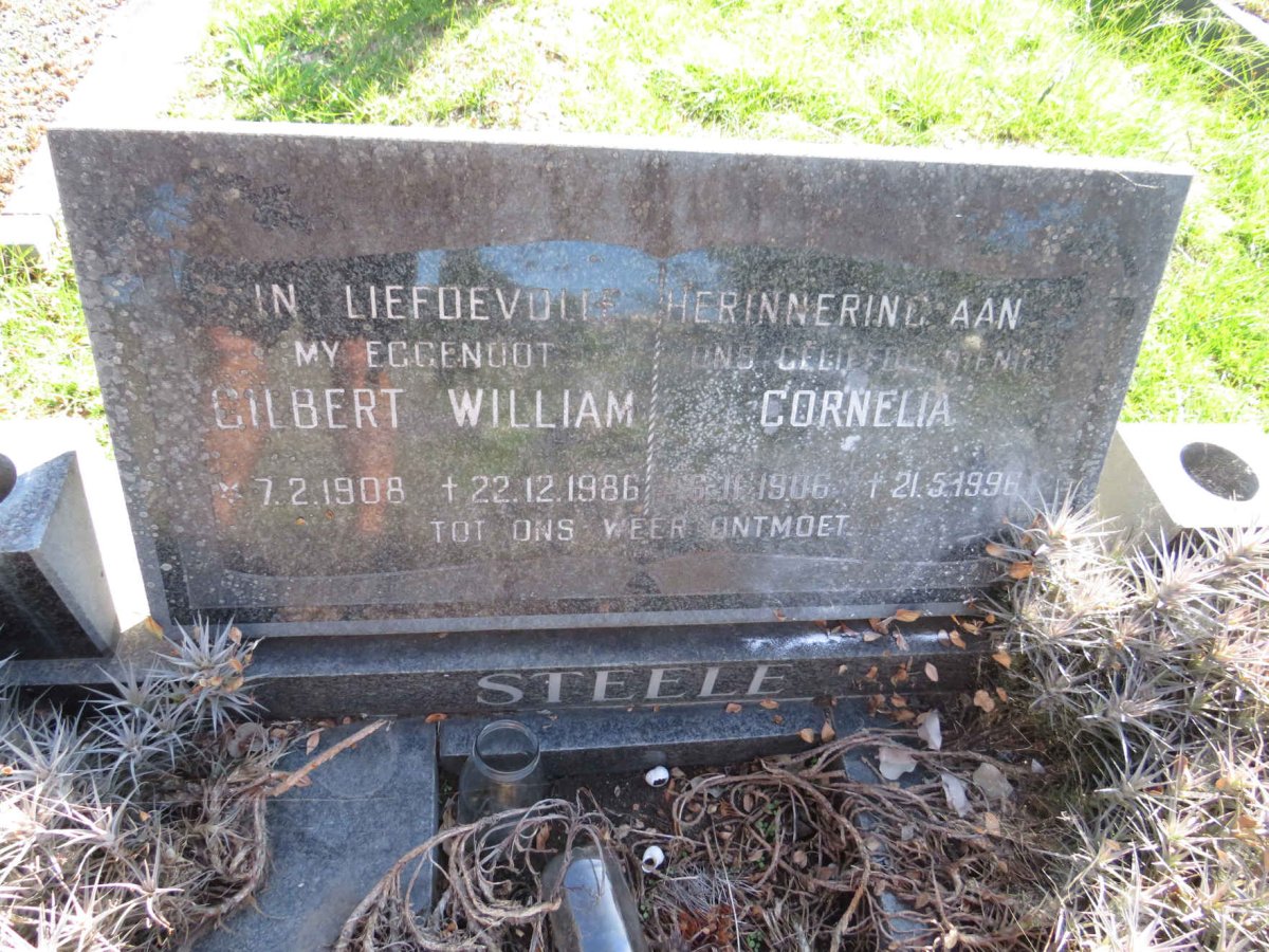 STEELE Gilbert William 1908-1986 &amp; Cornelia 1906-1996