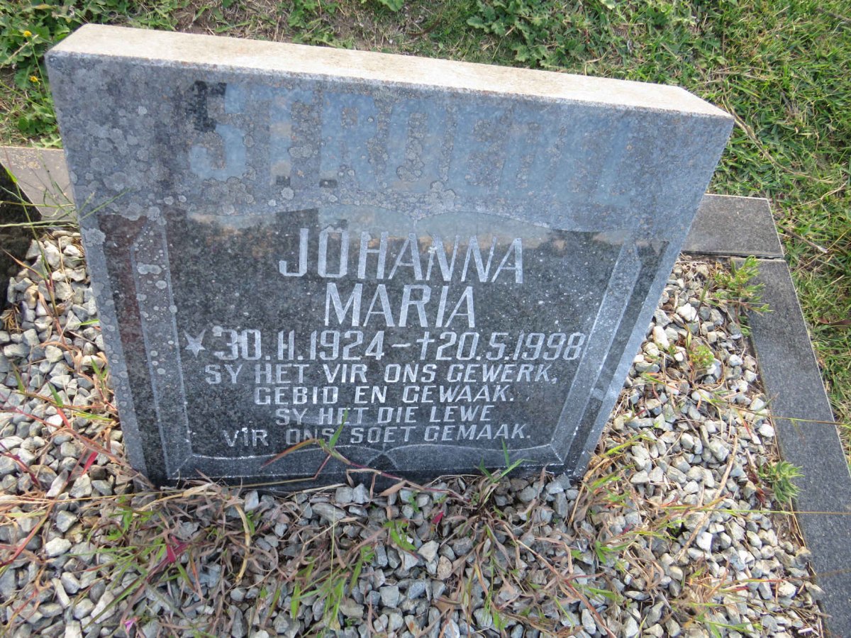 STROEBEL Johanna Maria 1924-1998